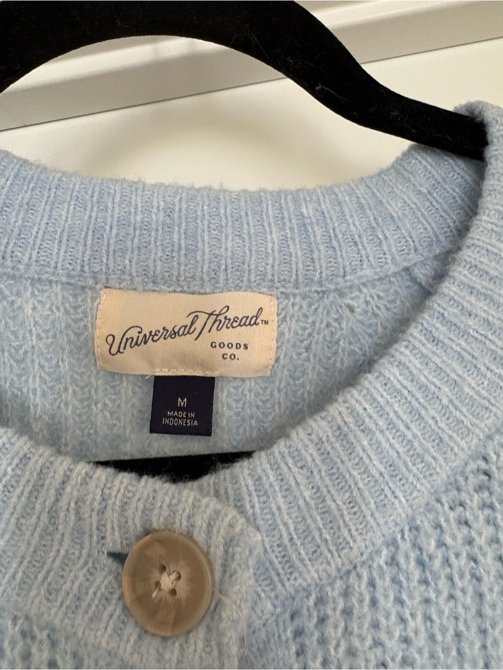 Universal Thread Light Blue Button-Up Ribbed Cardigan - Picture 2 of 4